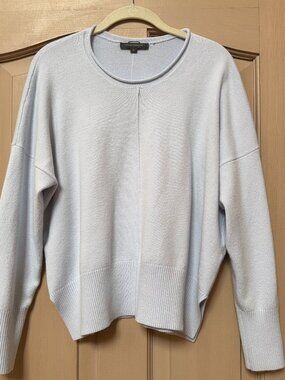 French Connection Light Blue Sweater S | Oversized Drop Shoulder Knit